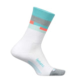 Feetures Elite LC Mini Crew -  Aquatic White